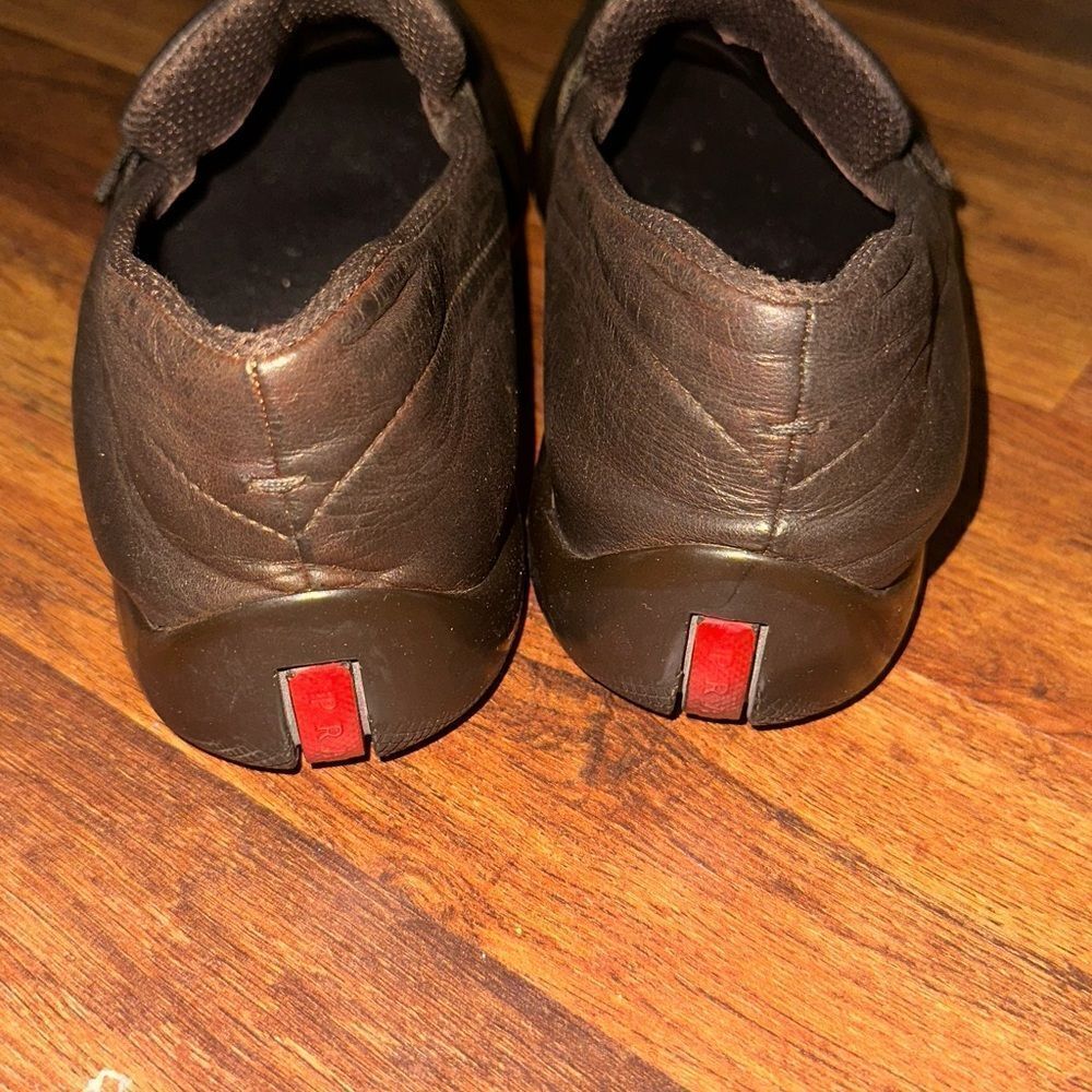 Prada Men's Black Leather Loafers - Picture 10 of 14